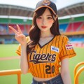 【38年ぶり、阪神日本一】可愛い、阪神タイガース ファンの女の子 #2【DALL-E3】 6枚目