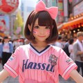 【38年ぶり、阪神日本一】可愛い、阪神タイガース ファンの女の子 #2【DALL-E3】 2枚目