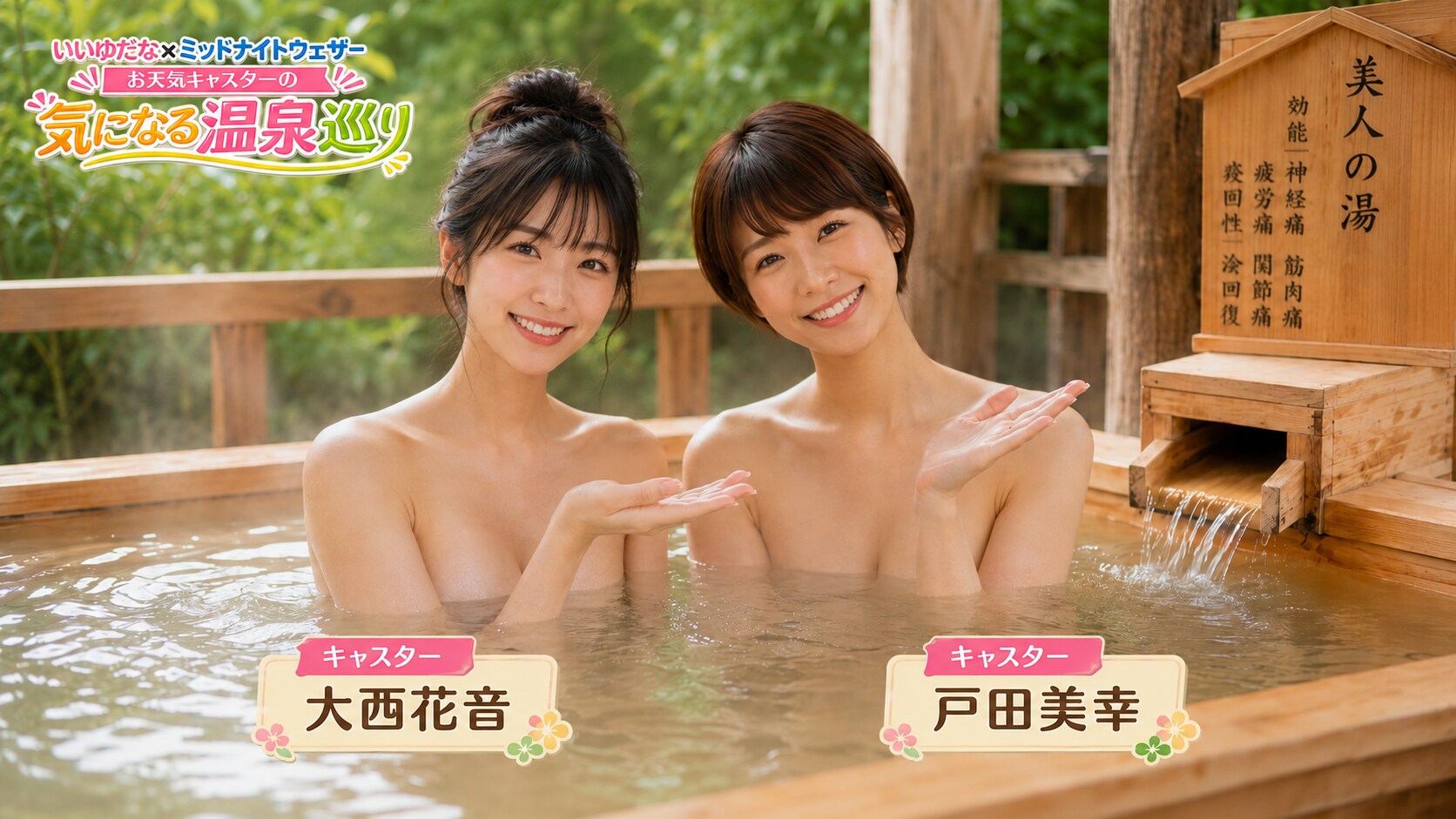 ミッドナイトウェザー特集　お天気キャスターの気になる温泉巡り1 前編