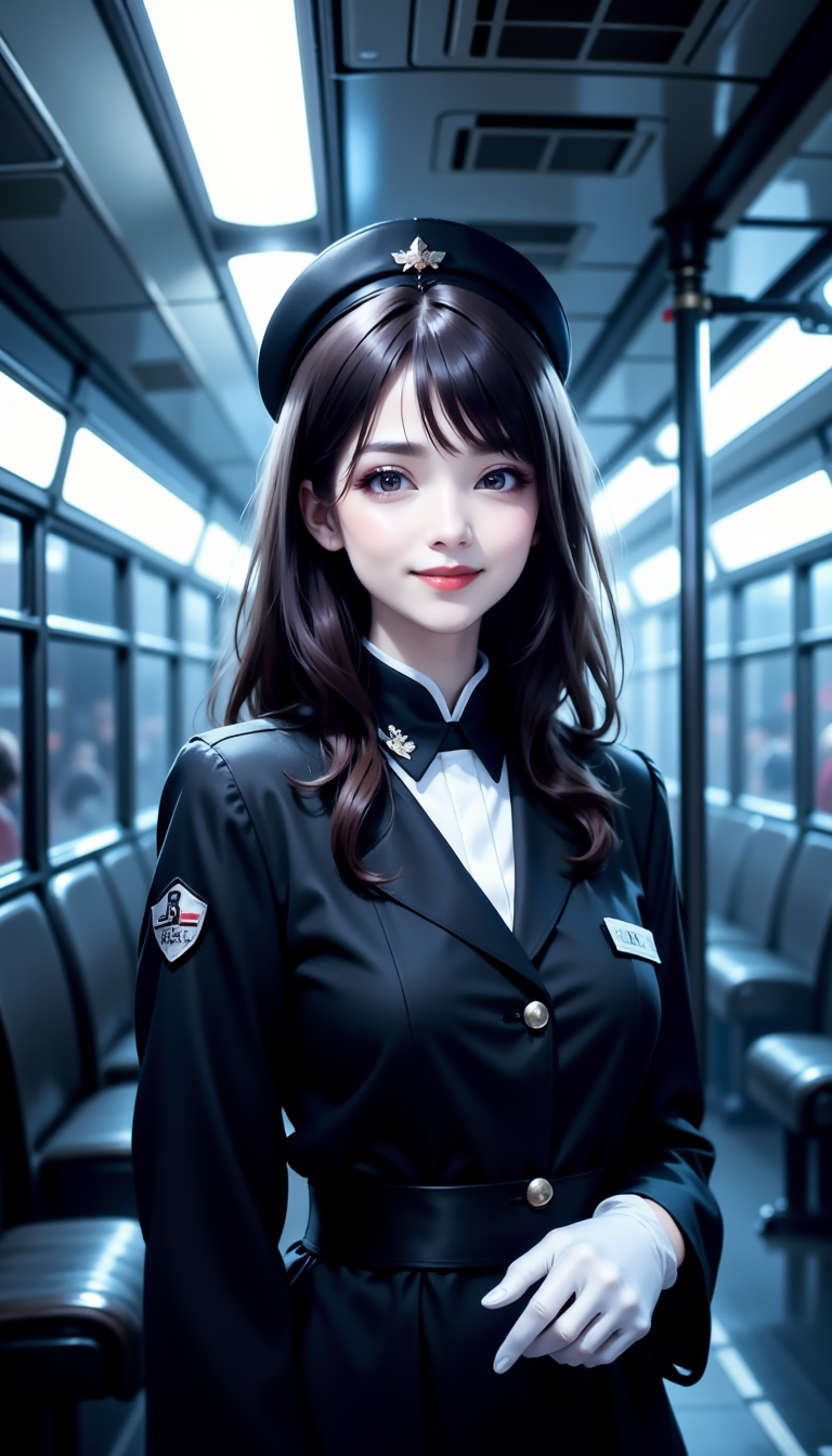 終バスガイド：ミヤビ | の人気AIイラスト・グラビア