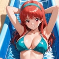PixAI LoRAで藤崎詩織プールデートオマージュ👙❤️ 3枚目
