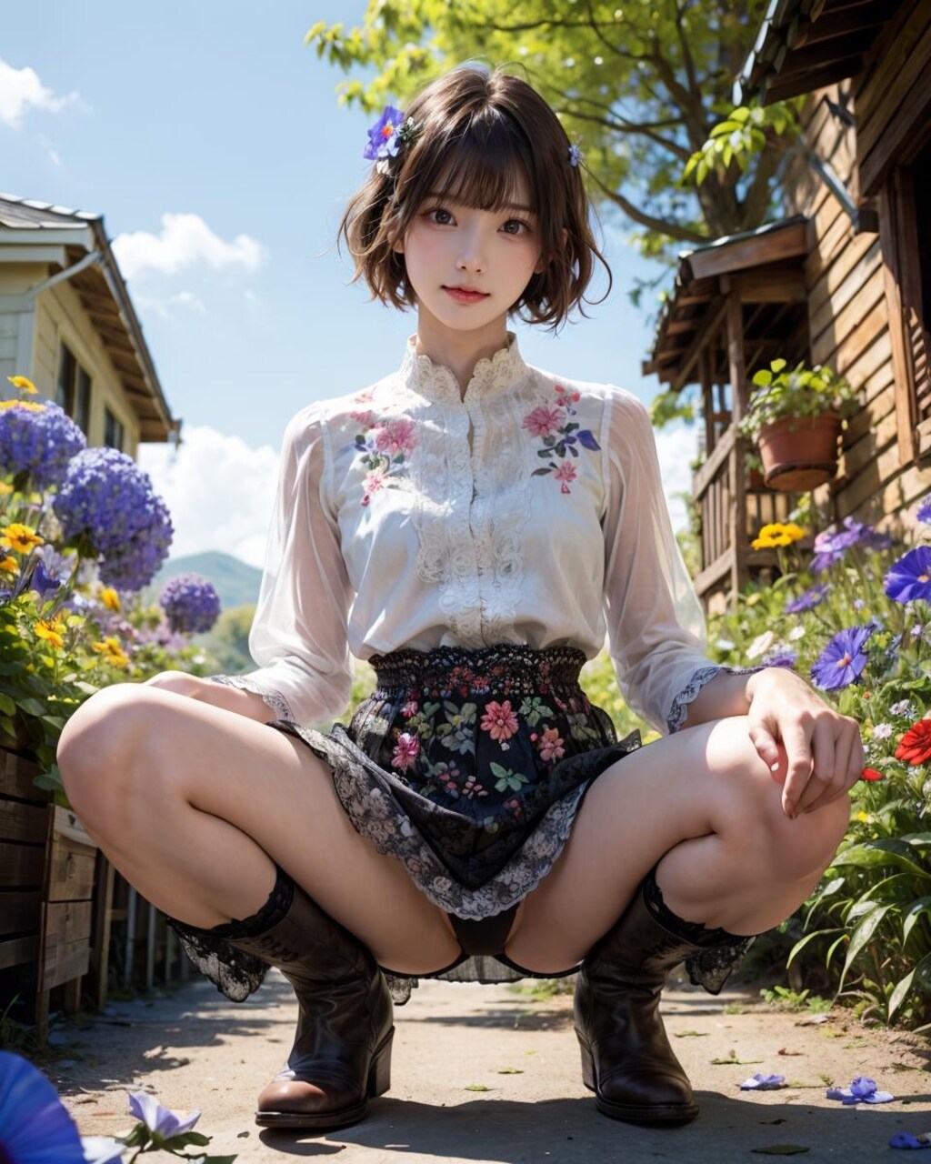 Morning Glory Flower Girl