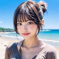 水着？でポロリ 6枚目