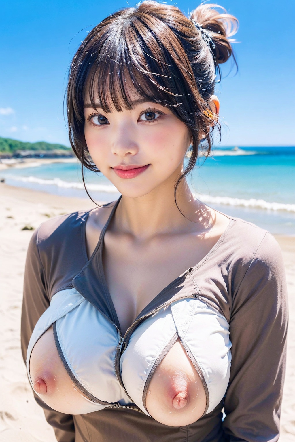 水着？でポロリ