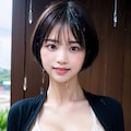 水着？でポロリ 4枚目