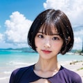 水着？でポロリ 7枚目