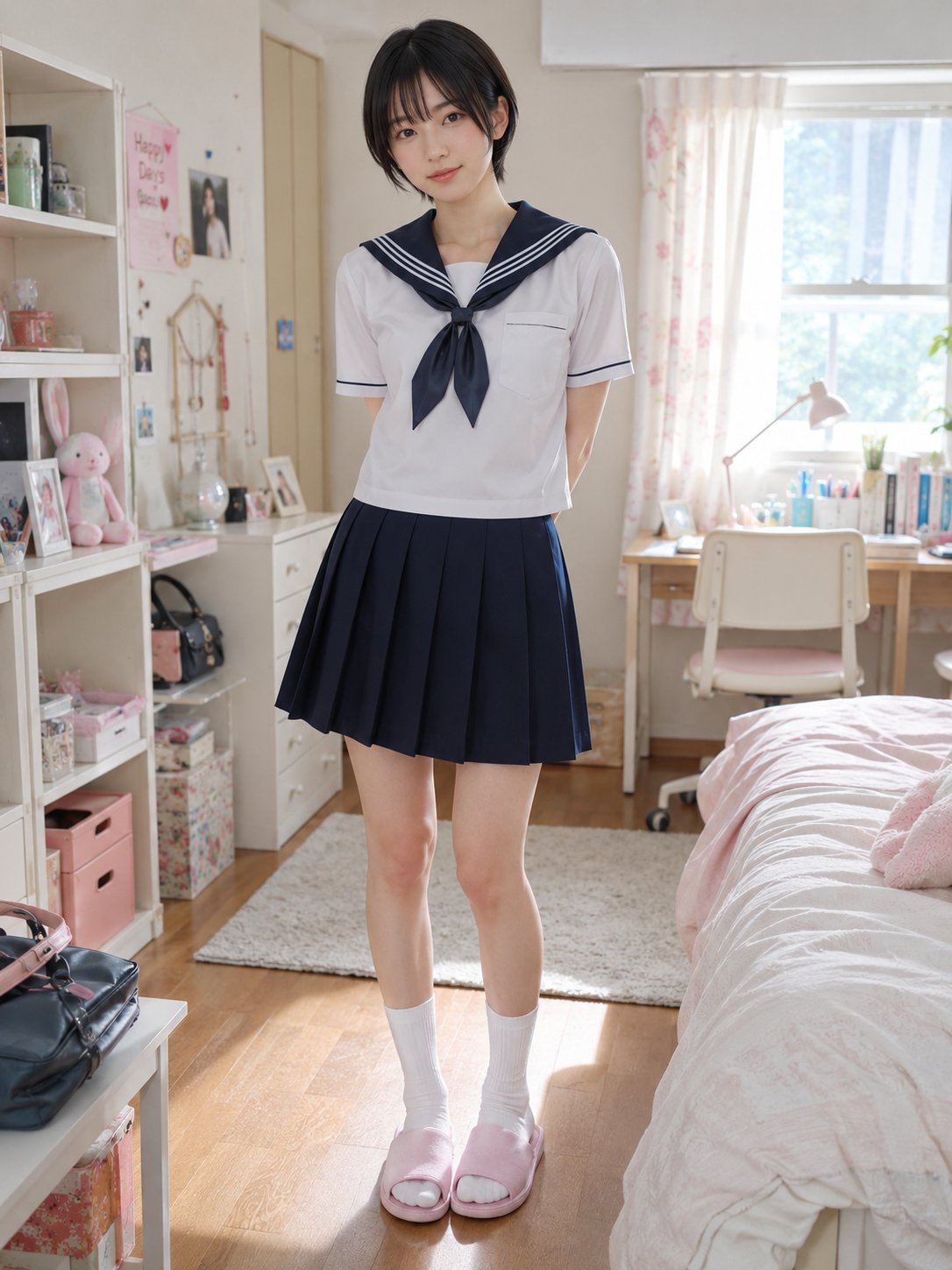 セーラー服の女性