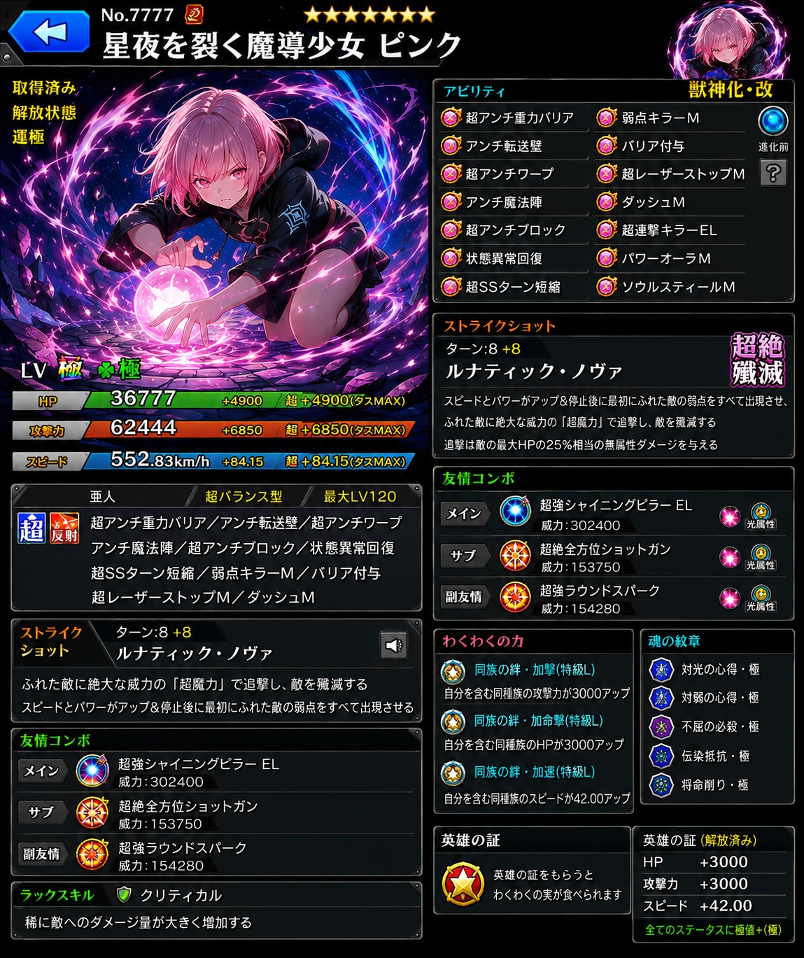 ピンクちゃんモンスト風