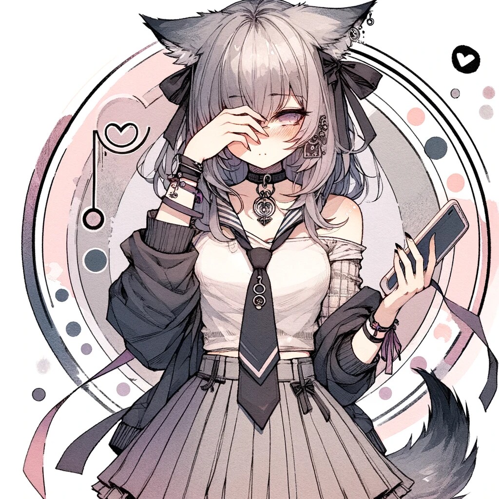 メカクレ？狼さん