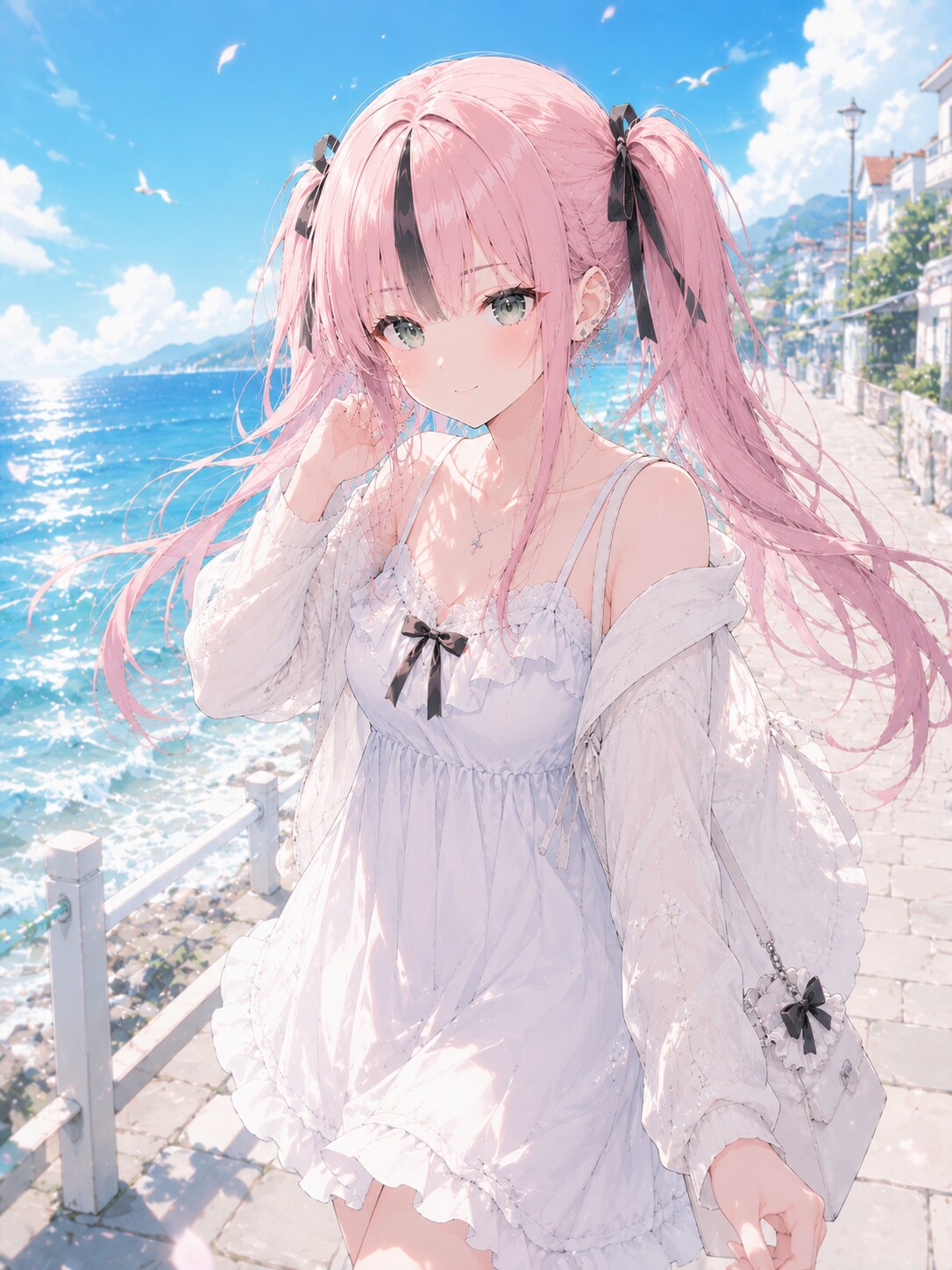海沿いを歩いて | の人気AIイラスト・グラビア