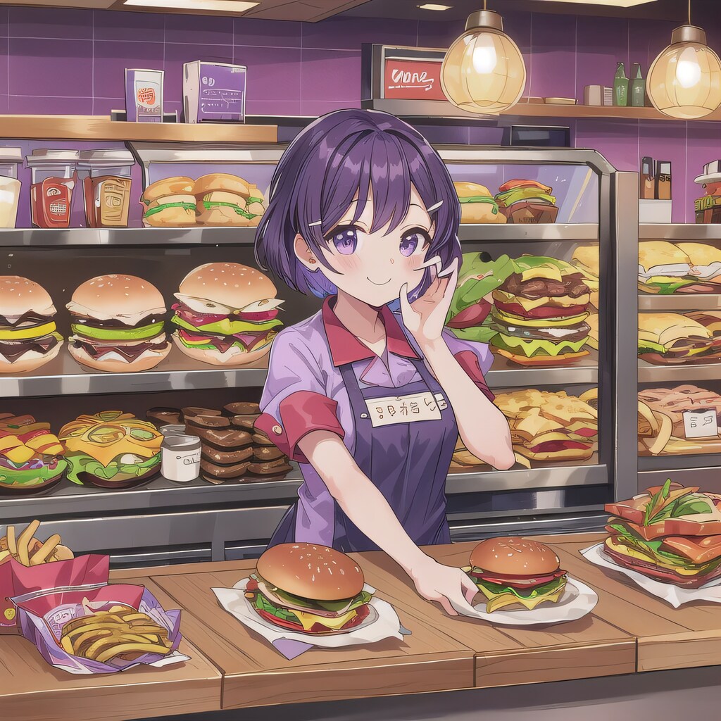 黒髪ボブでクルーの少女３