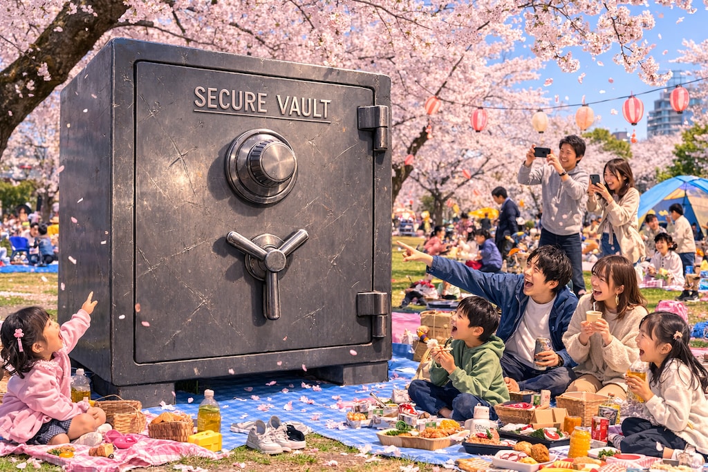 [がぞうください]花見会場の金庫を何とかしてください