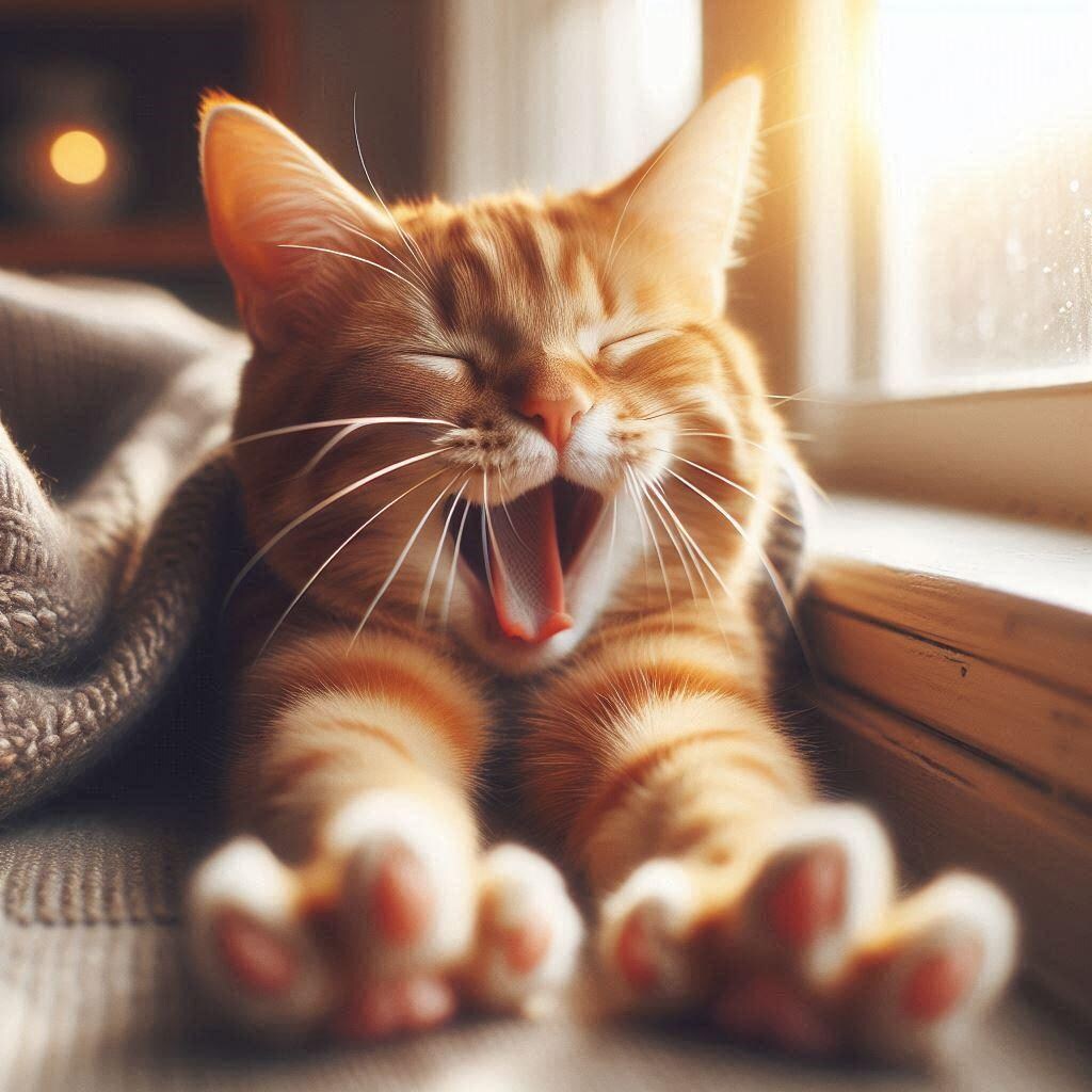寝起きの猫