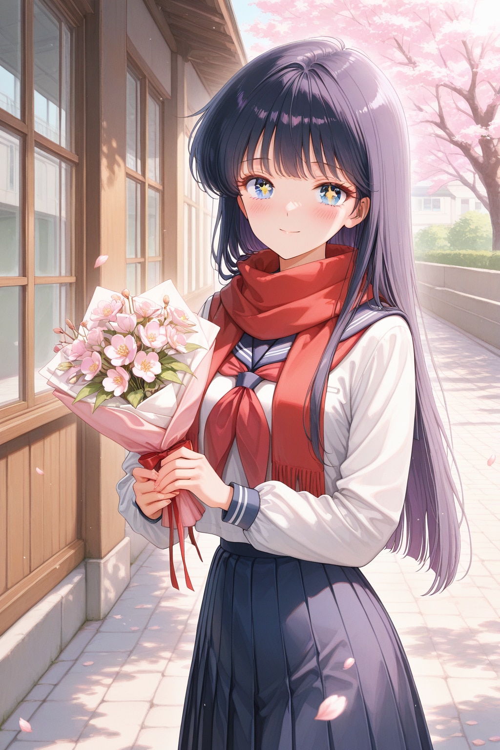 卒業式昨日なのに、また制服着ちゃった。