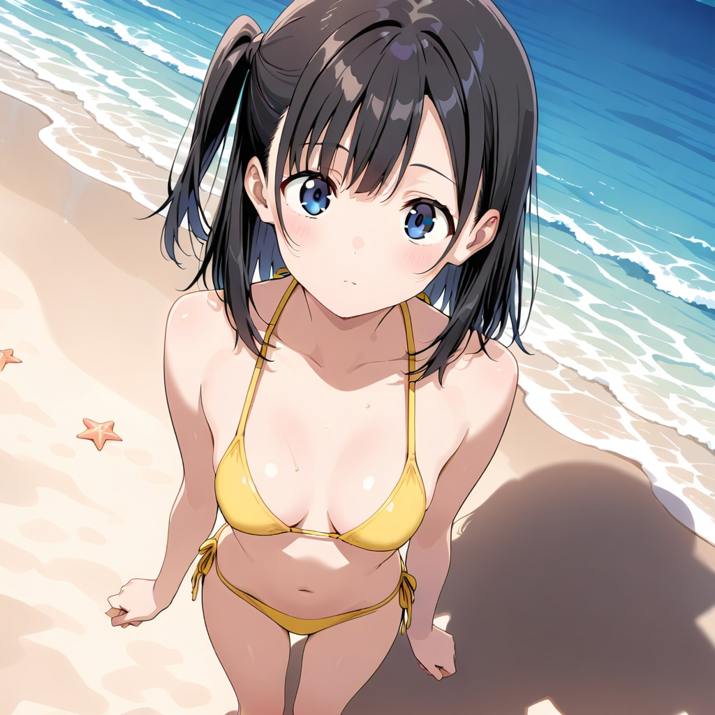 yellow bikini