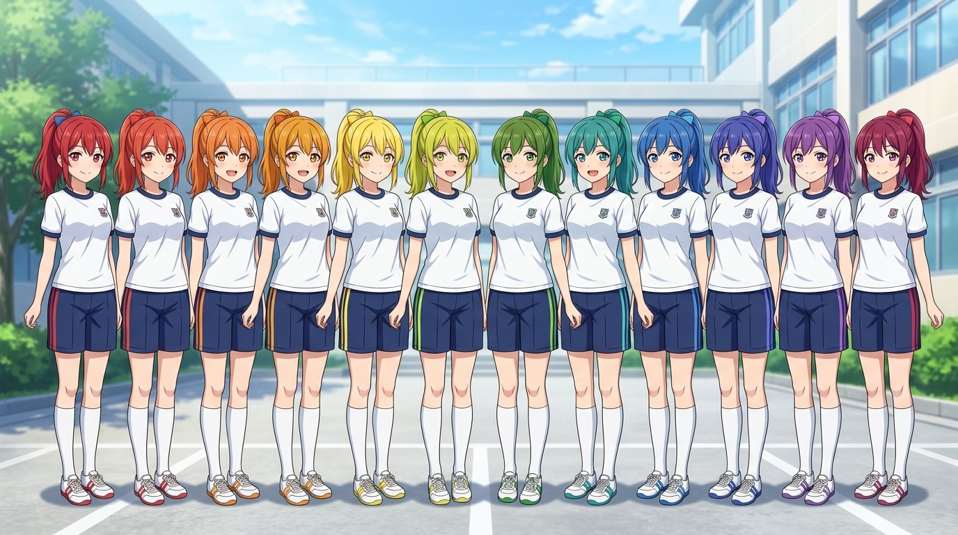 ぽにちゃん 色分けチャレンジ_Flow | の人気AIイラスト・グラビア