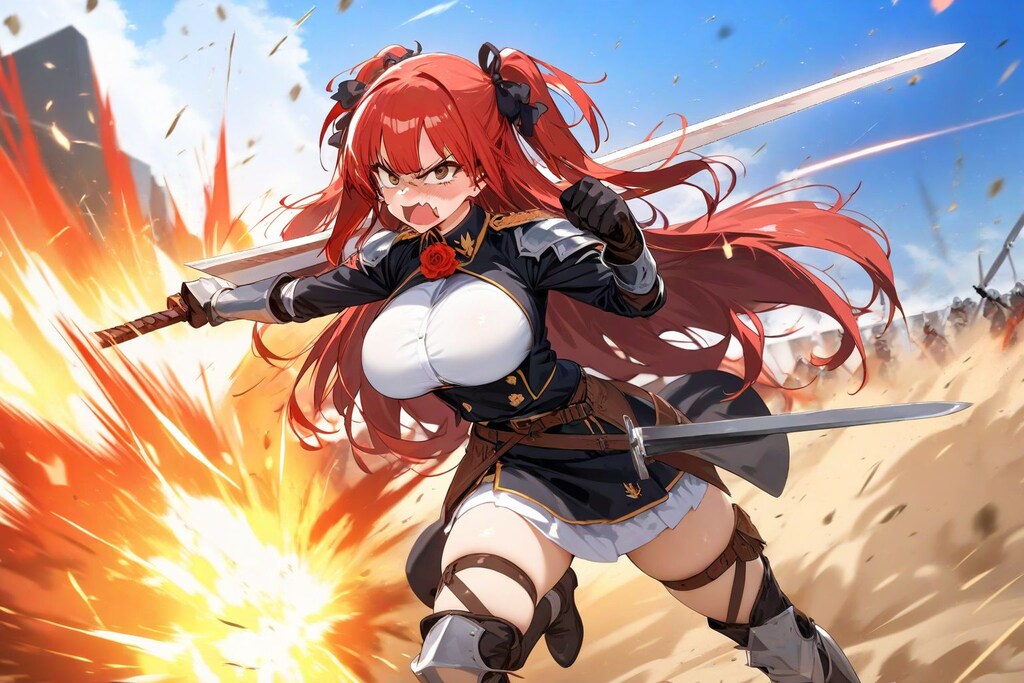 赤薔薇の猪武者な赤髪ちゃん