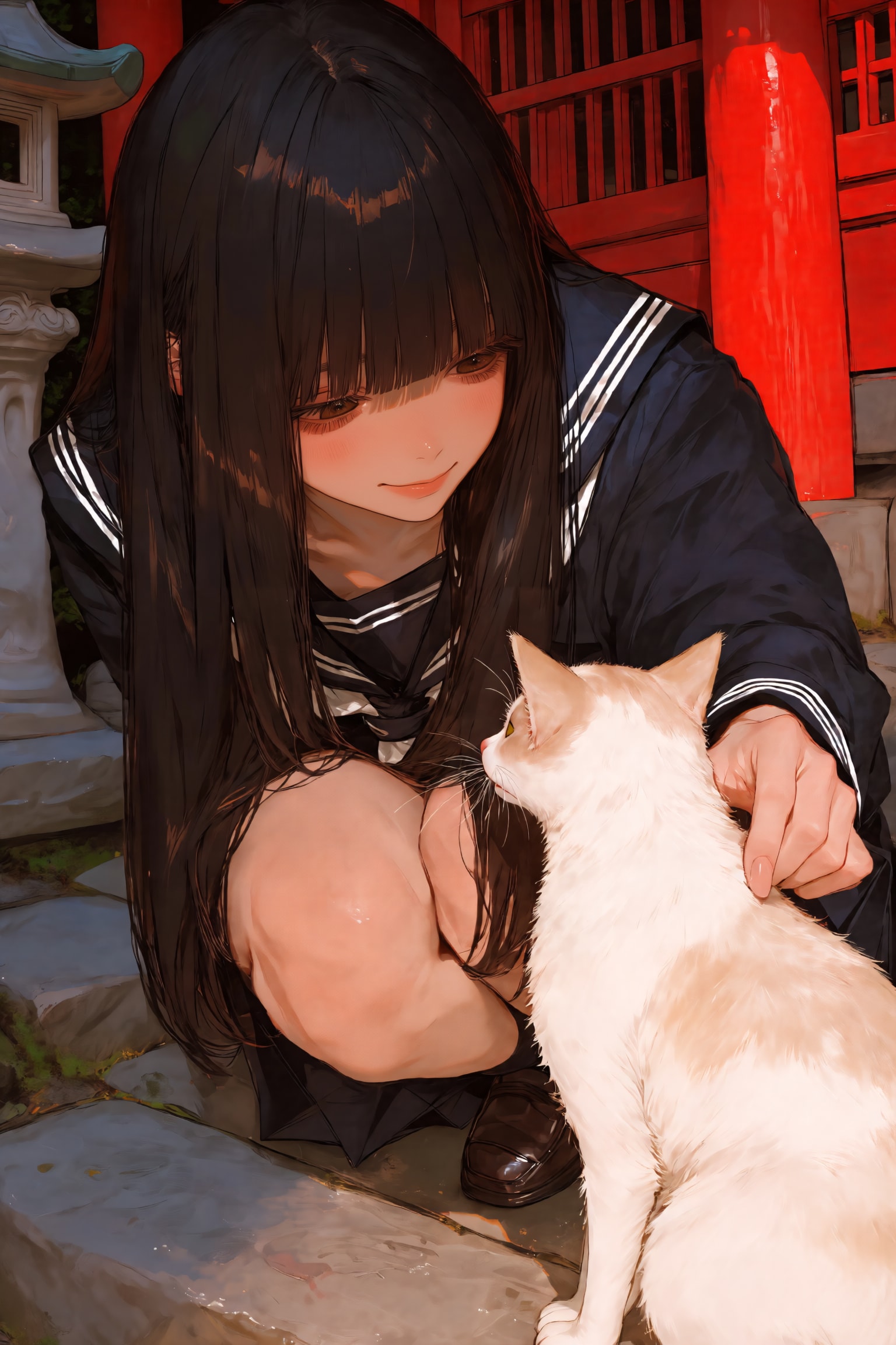 神社と猫 | の人気AIイラスト・グラビア