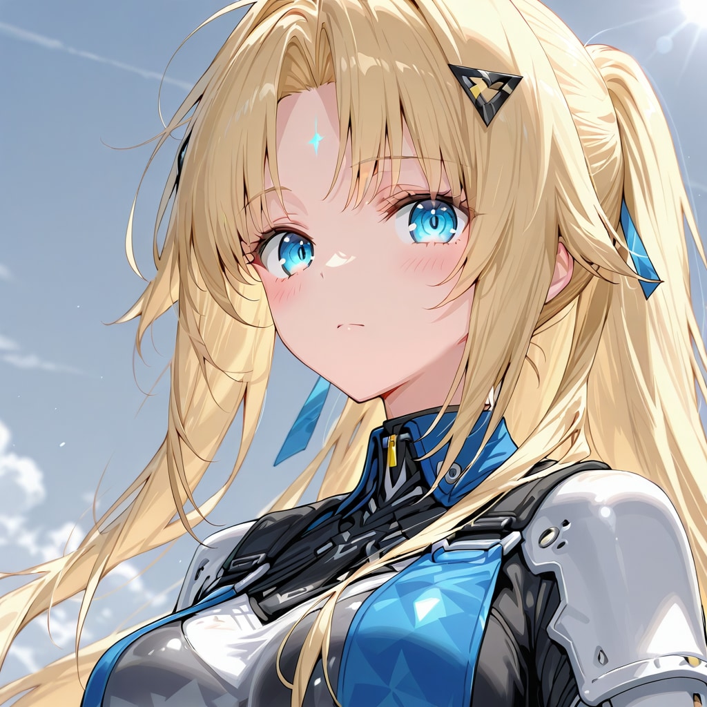 金髪の青い目の女性