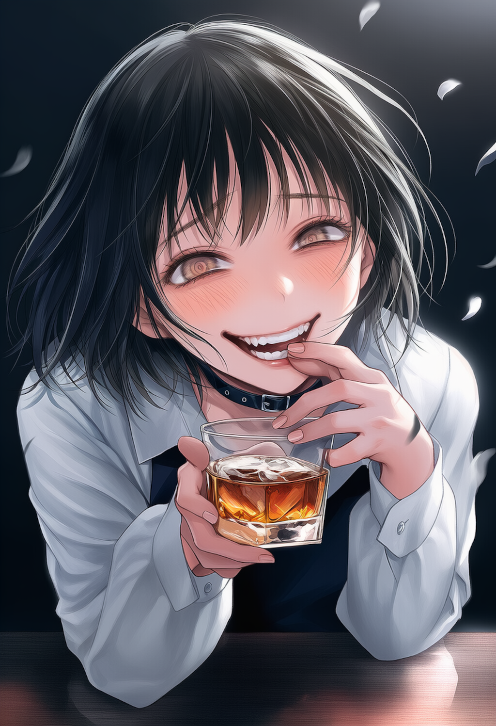 服部先輩はウイスキーのロック