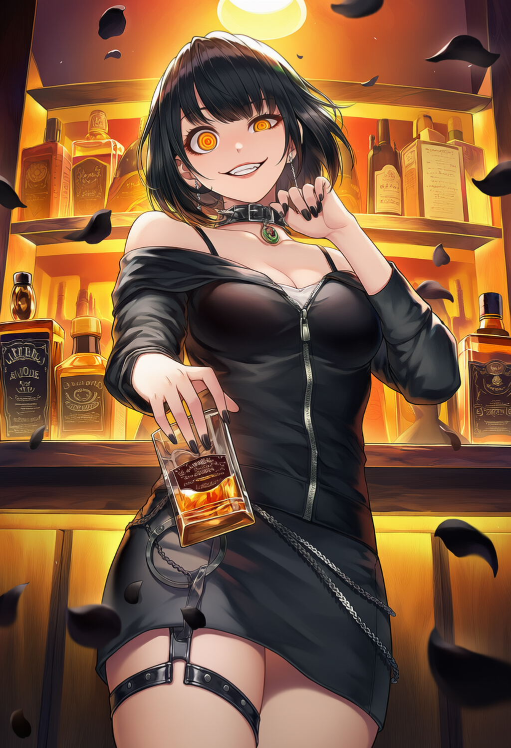 服部先輩はウイスキーのロック