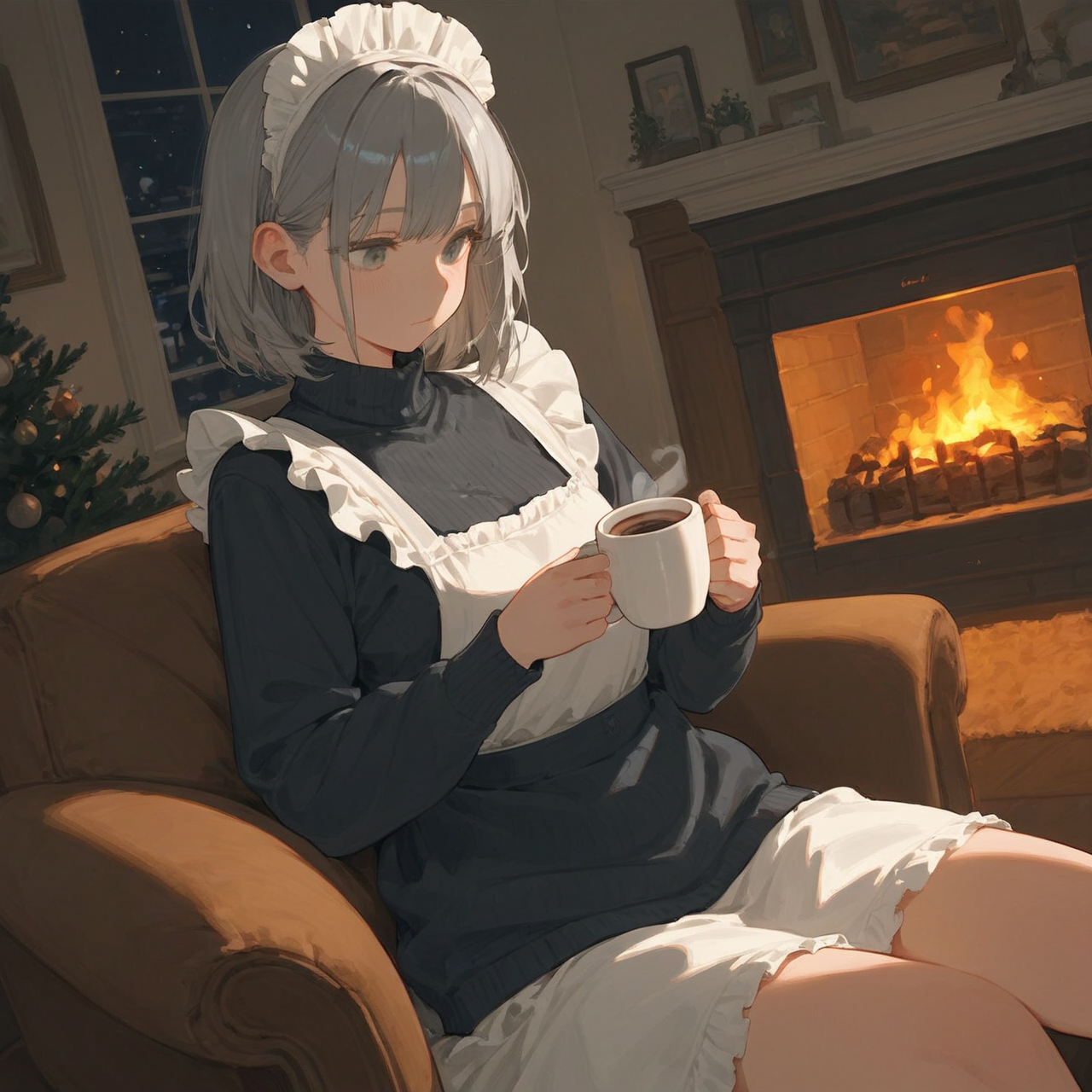 冬の日のメイドさん