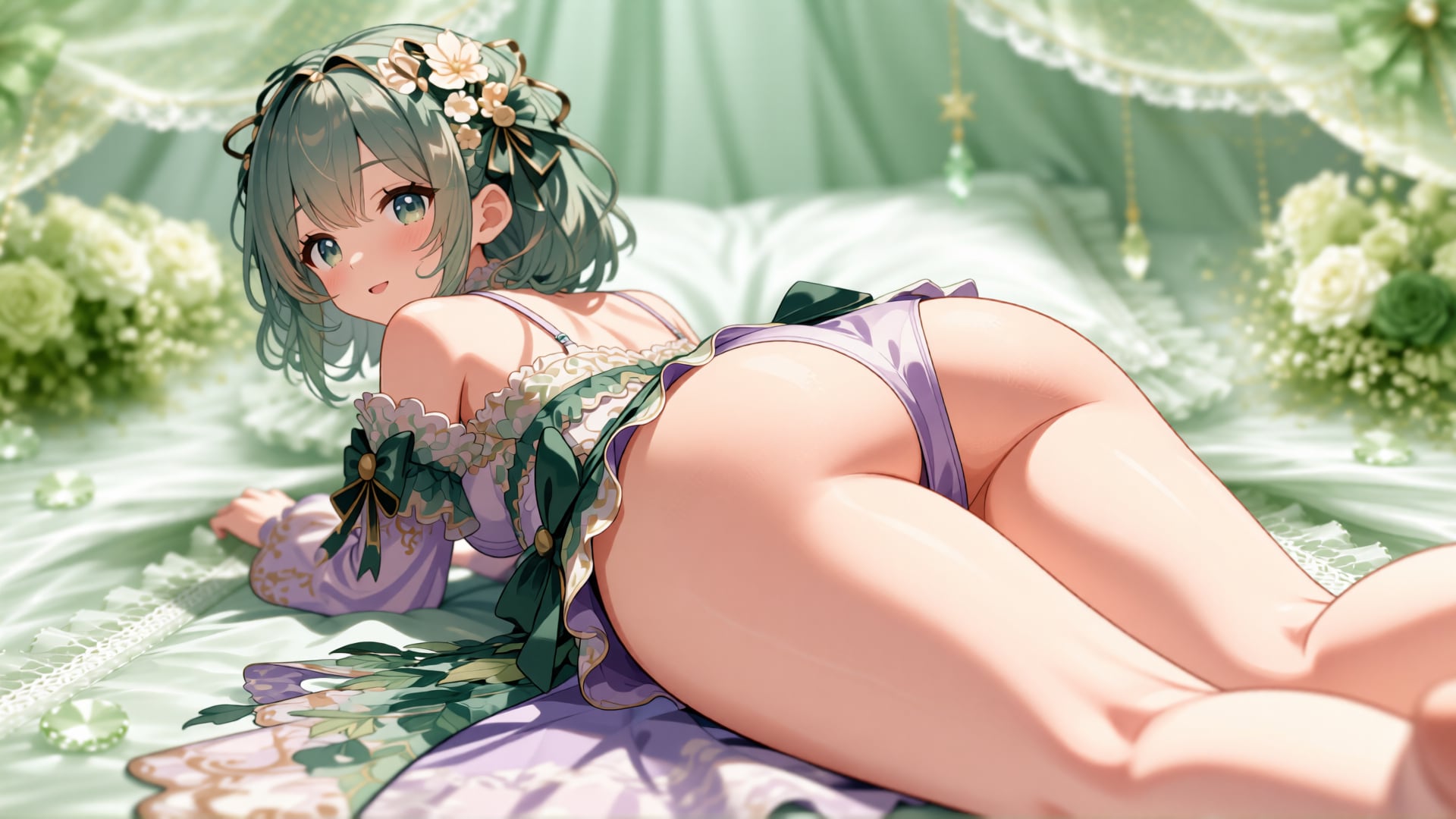 緑髪少女と水着　その3-6