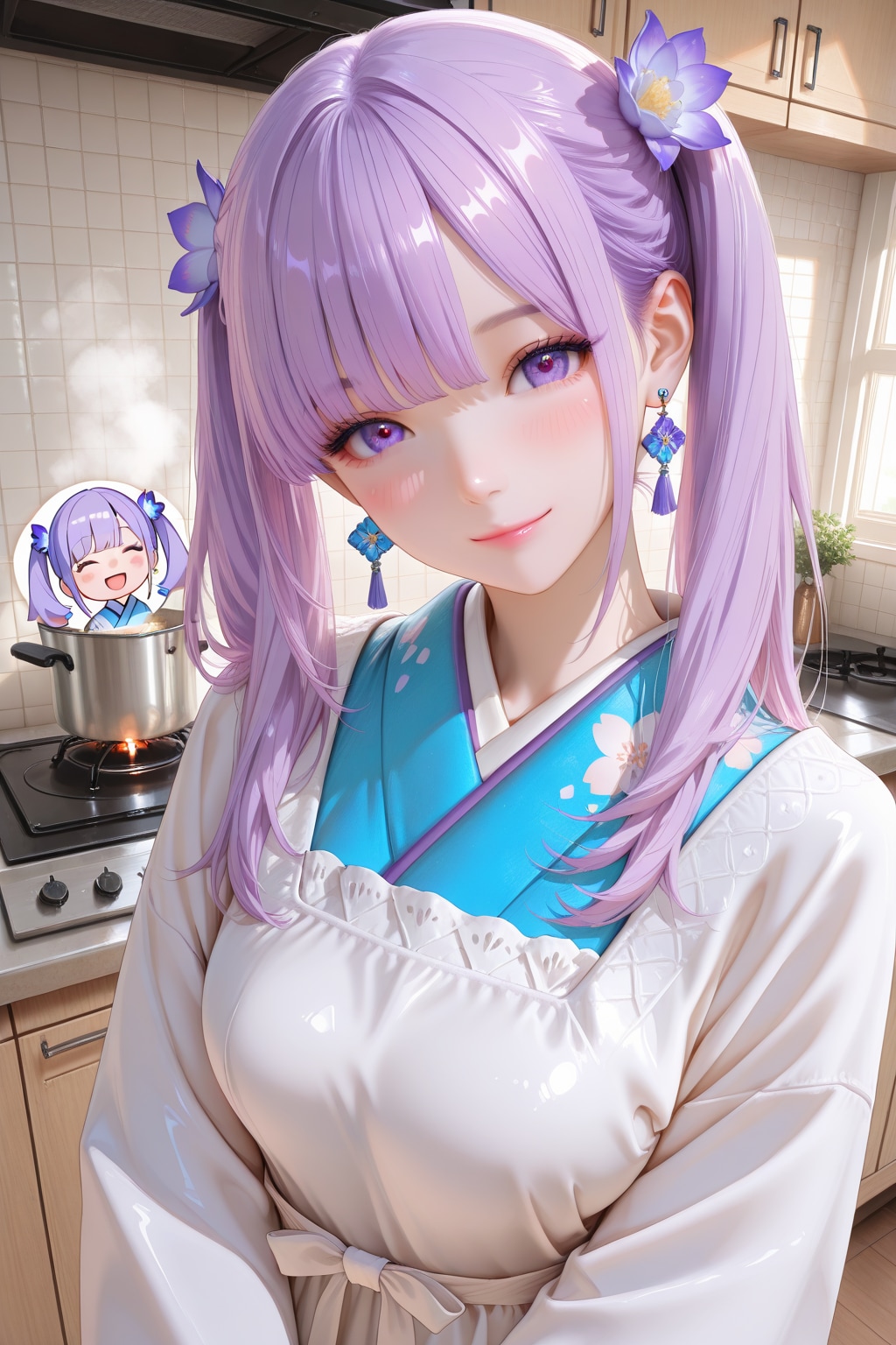ご主人様❤️絵梨奈も由里絵様の気持ちになって着物を着てみました❤️ | の人気AIイラスト・グラビア