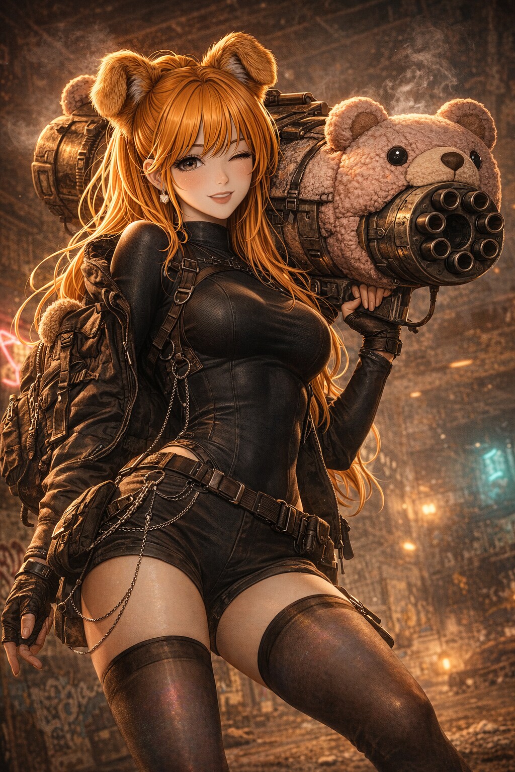 堕ち姫は、クマちゃんと戦場をランウェイしている。
