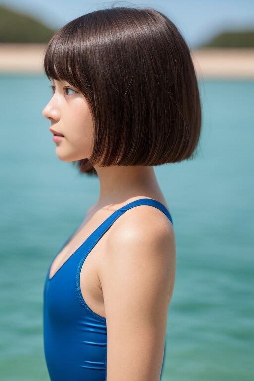 水着の人