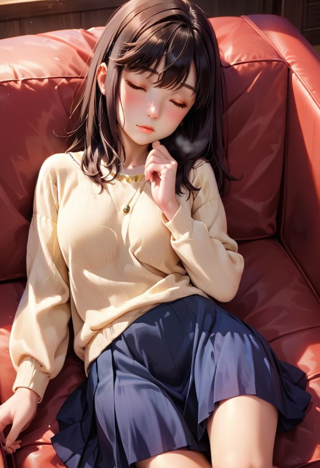 昼寝中の少女