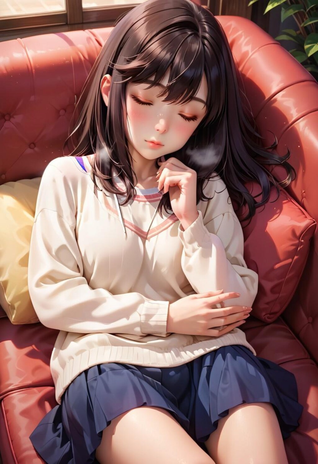 昼寝中の少女