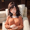 昼寝中の少女 4枚目