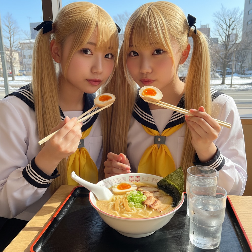 金ツイさん達。2月5日。ふたごの日。煮たまごの日 | の人気AIイラスト・グラビア