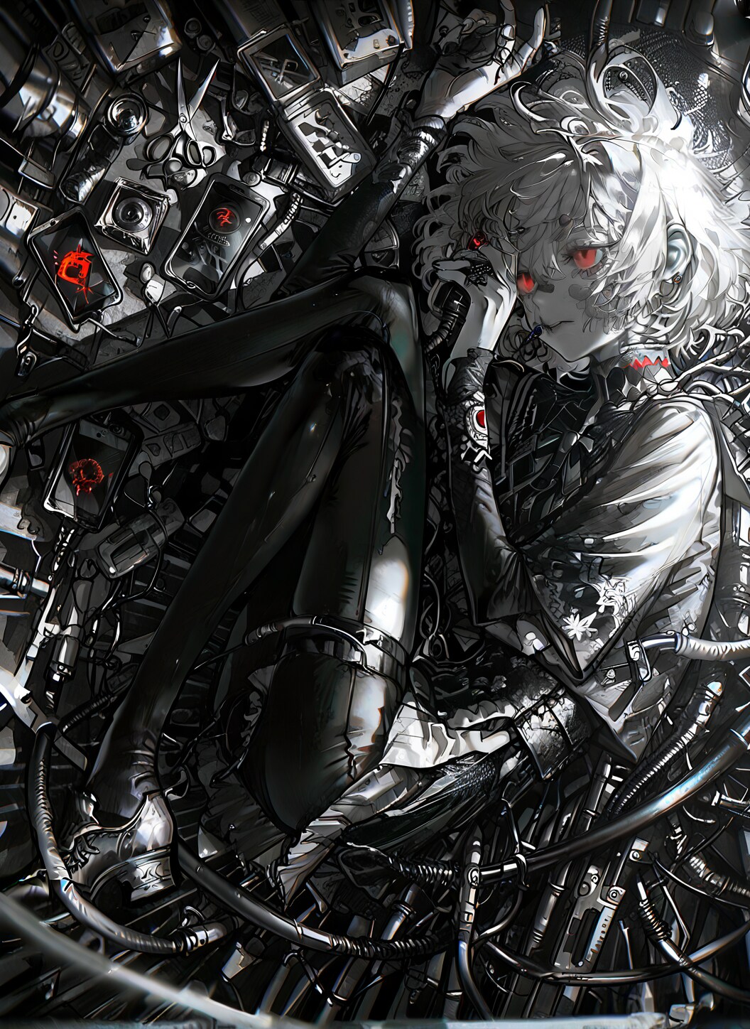 電話線を泳いだ独り言 | の人気AIイラスト・グラビア