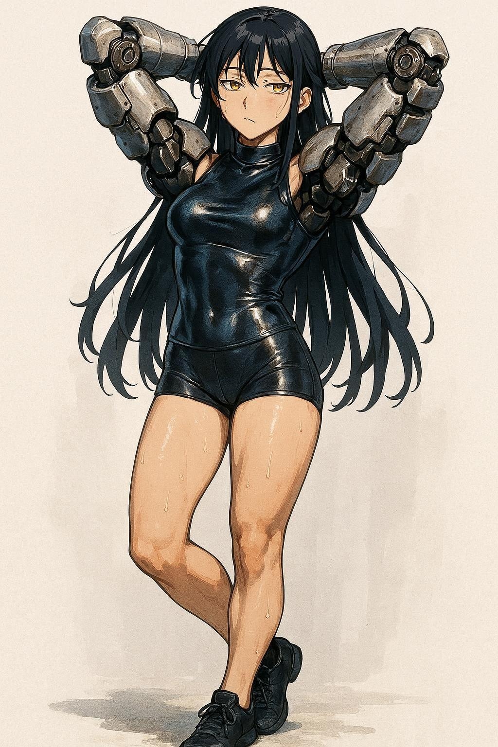 サイバネ四肢さんにセクシーなポーズをお願いした