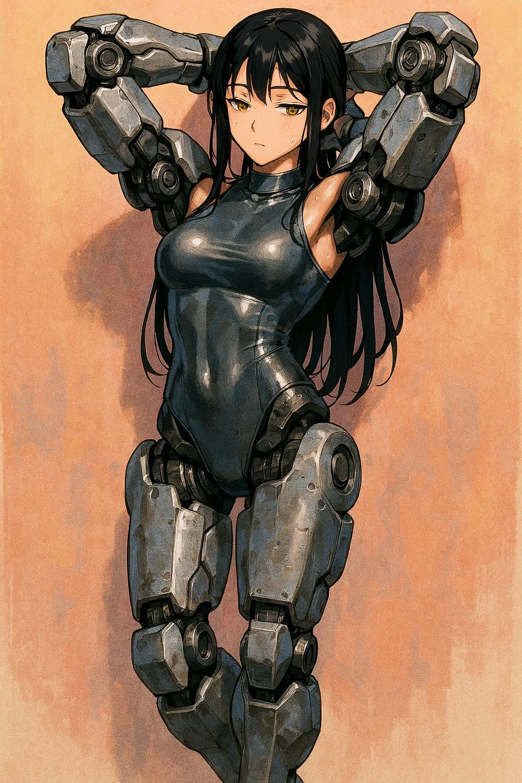 サイバネ四肢さんにセクシーなポーズをお願いした | の人気AIイラスト・グラビア