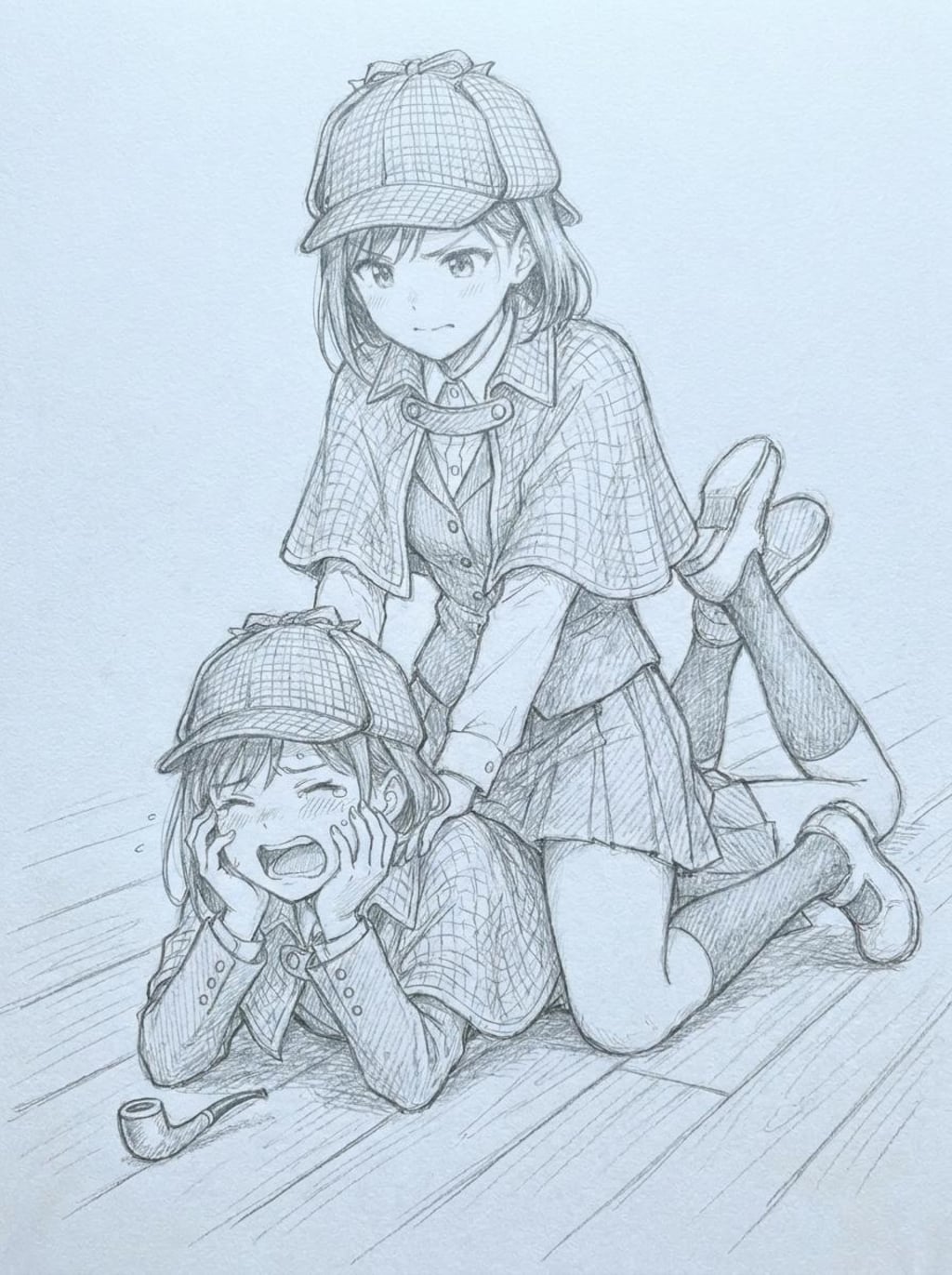 探偵JKプロレス漫画風