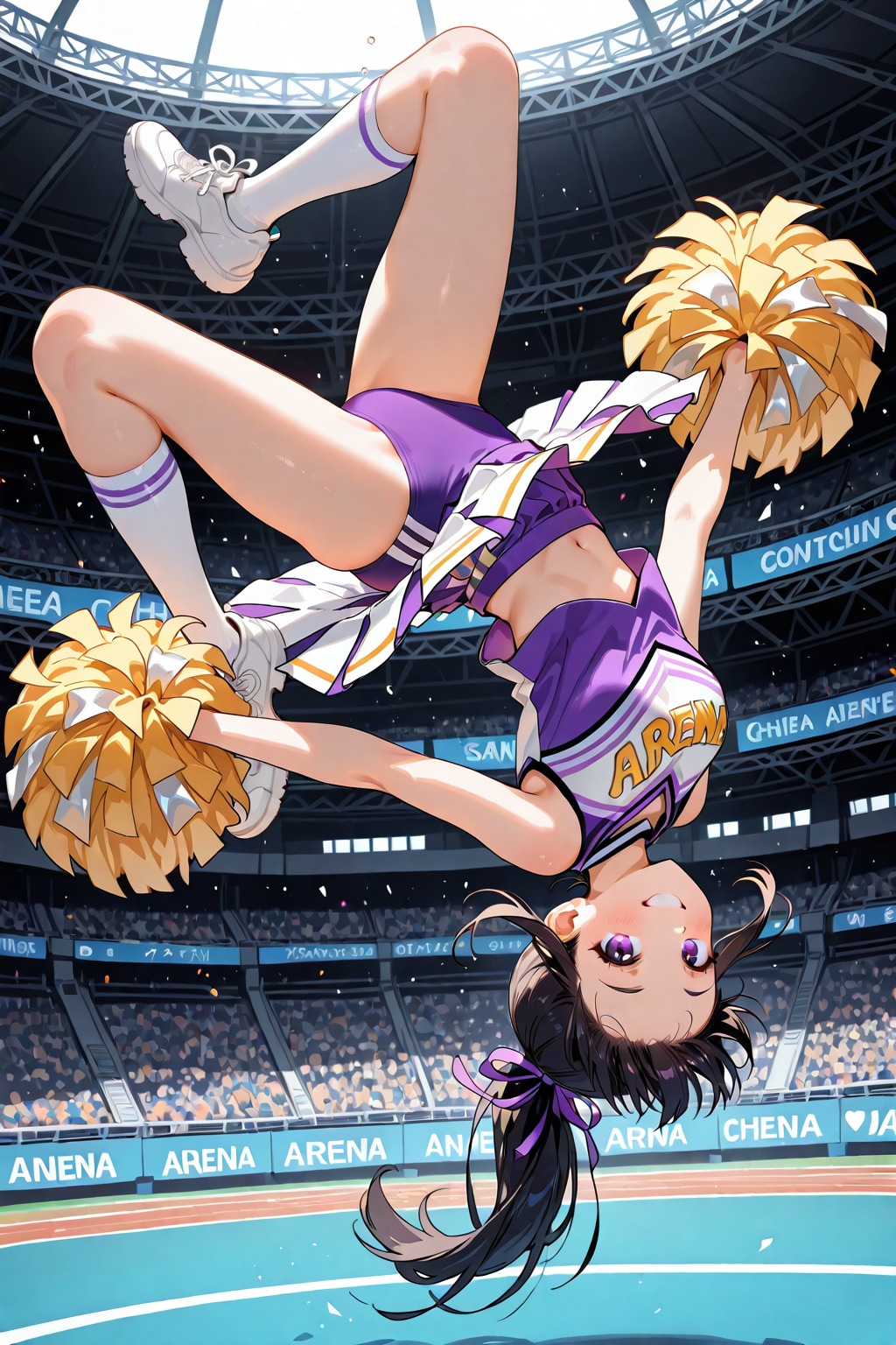 チアリーダーのバク宙