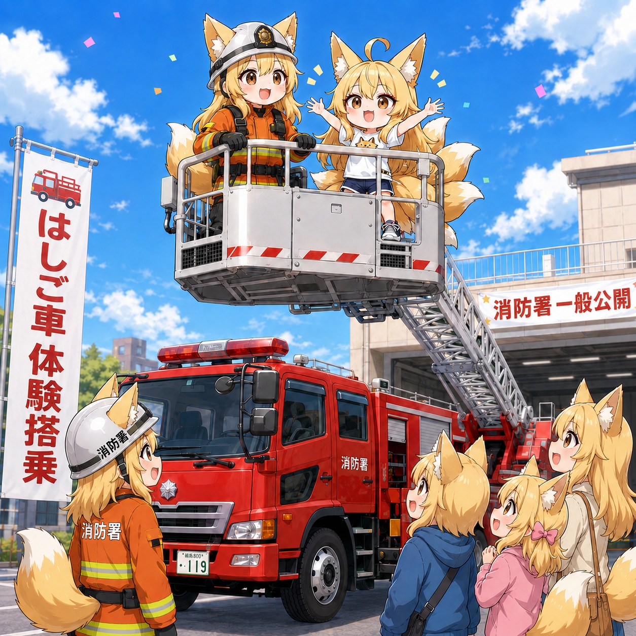 8/5　はしご車の日