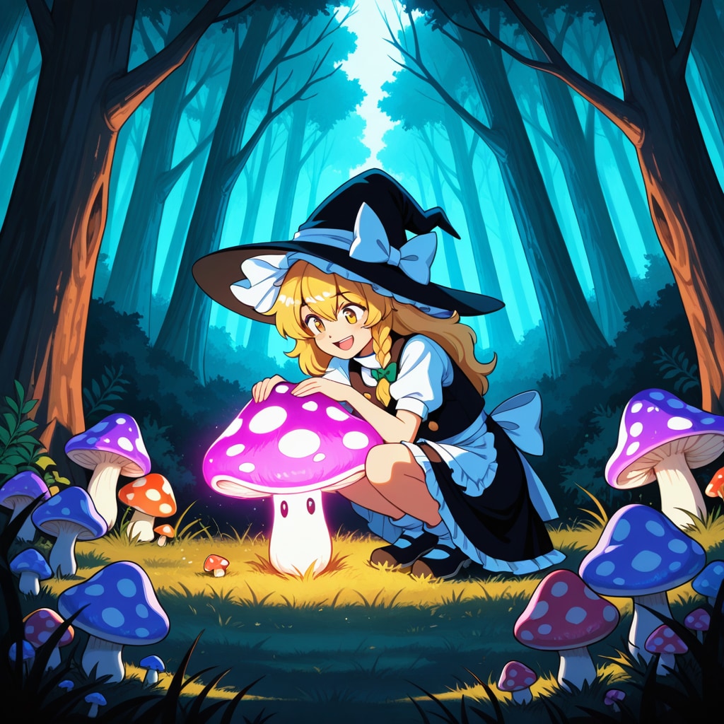 東方漫画『魔法の森の光るキノコ』