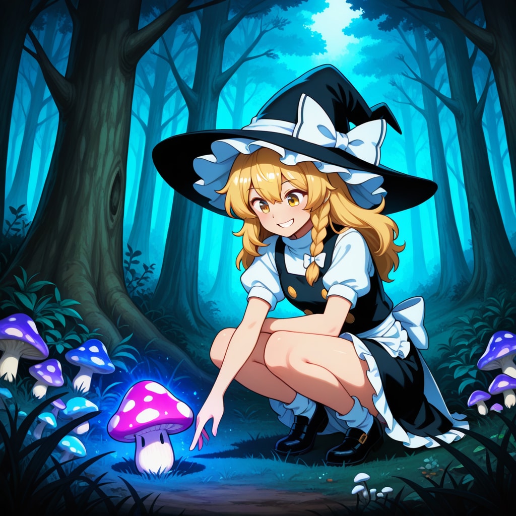 東方漫画『魔法の森の光るキノコ』