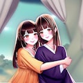 AdobeのAIイラストで百合イラスト 3枚目