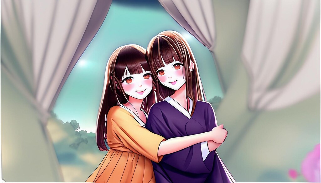 AdobeのAIイラストで百合イラスト