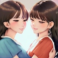 AdobeのAIイラストで百合イラスト 2枚目