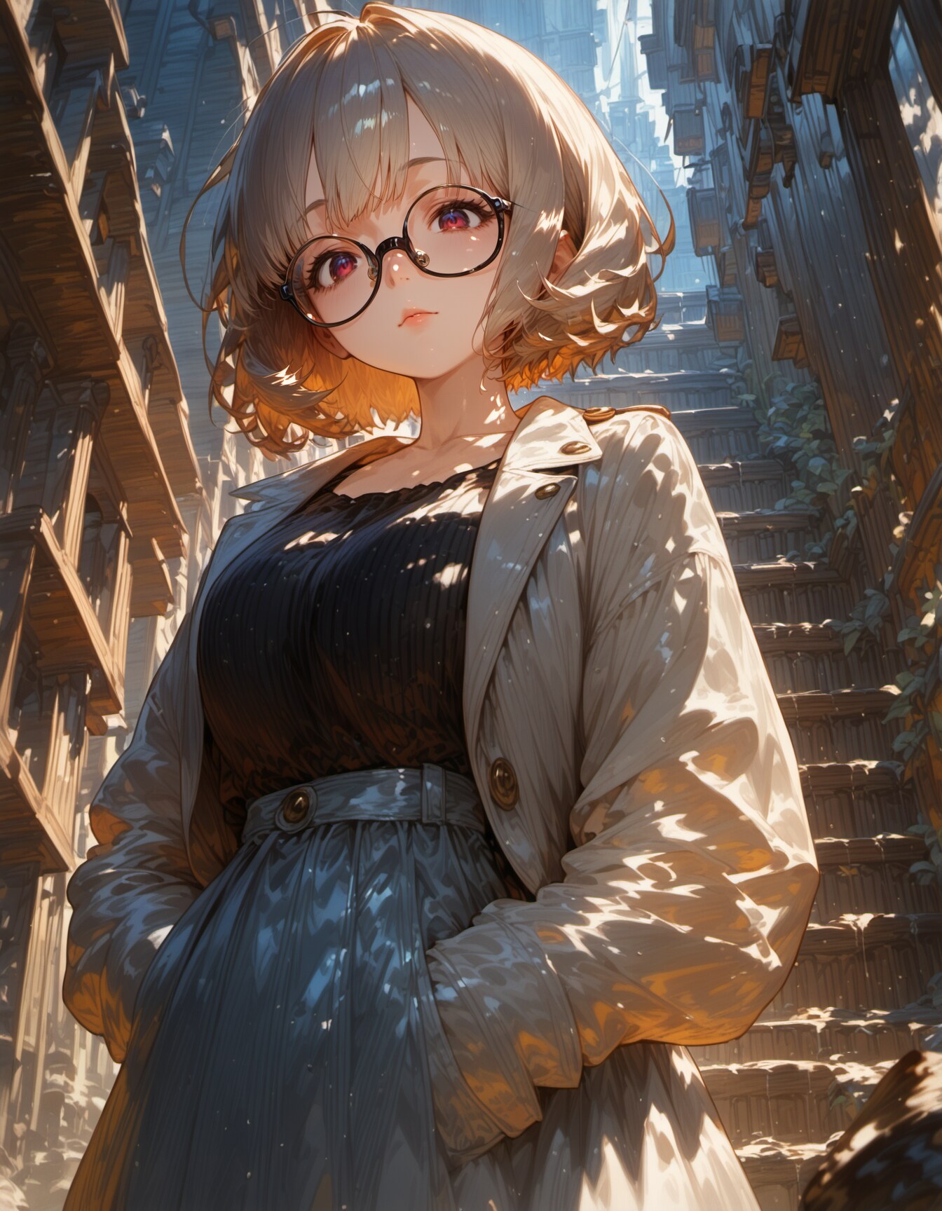 Up the Stairs | の人気AIイラスト・グラビア