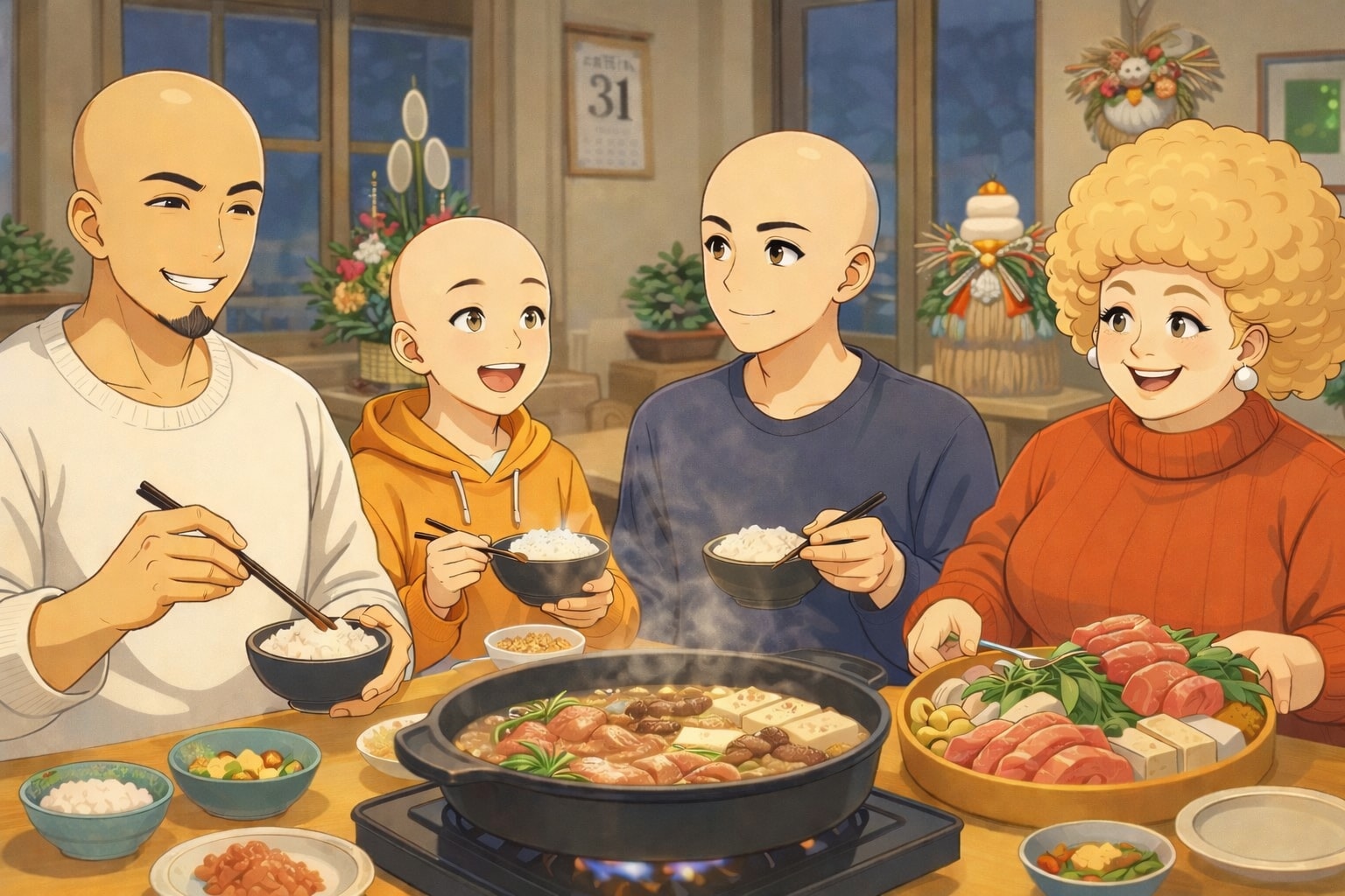 湖夏の一族の年越し | の人気AIイラスト・グラビア