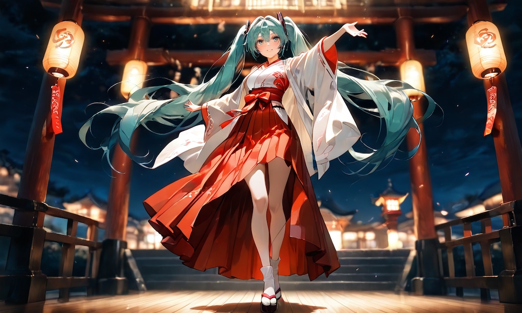 初音ミク 夜の神楽殿で最後の一曲をあなたに