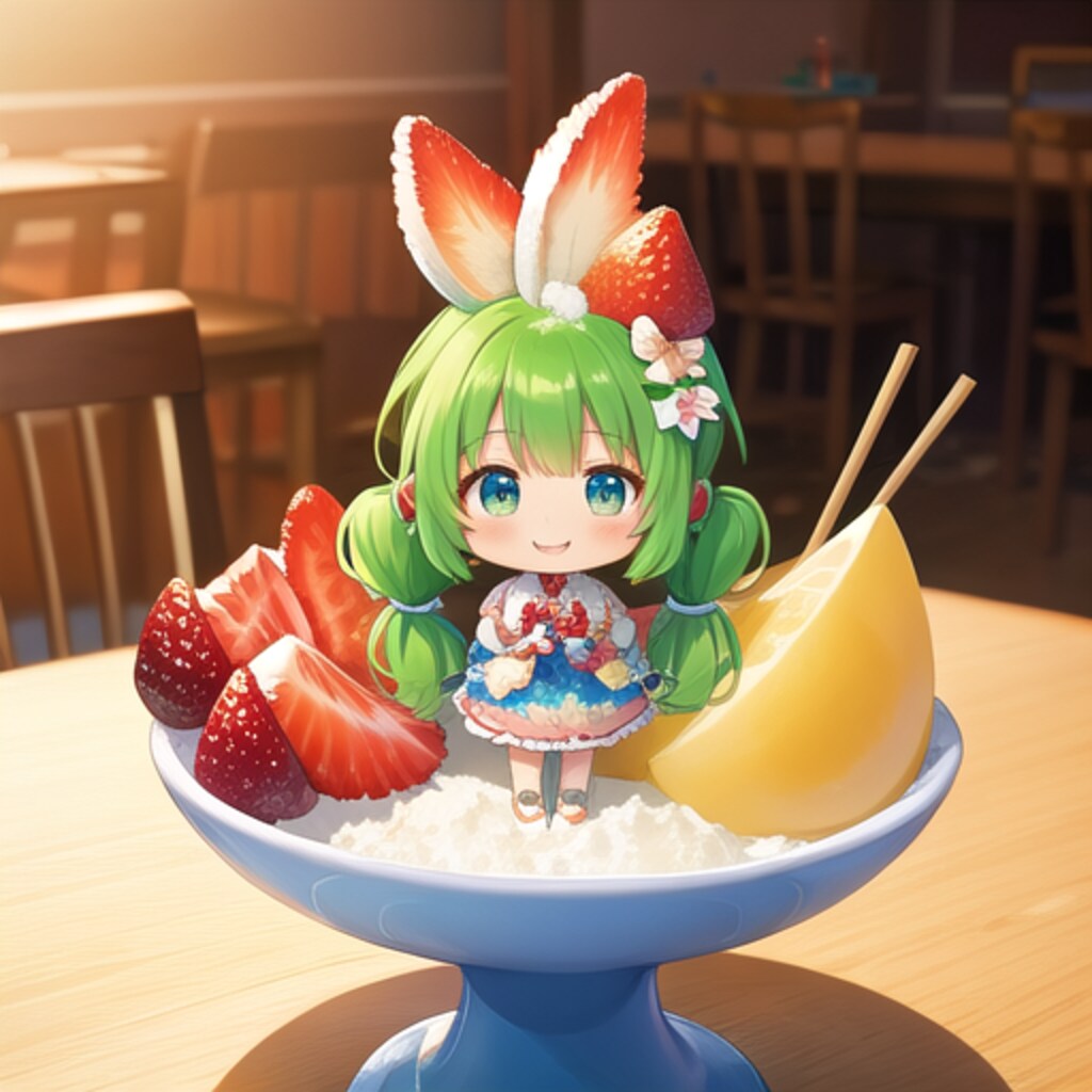 ミニキャラといちご