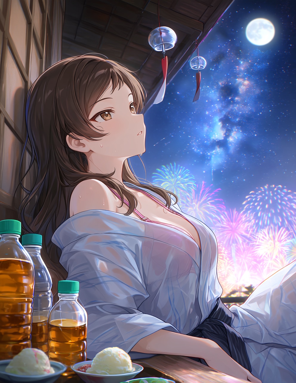 浴衣姿の志保